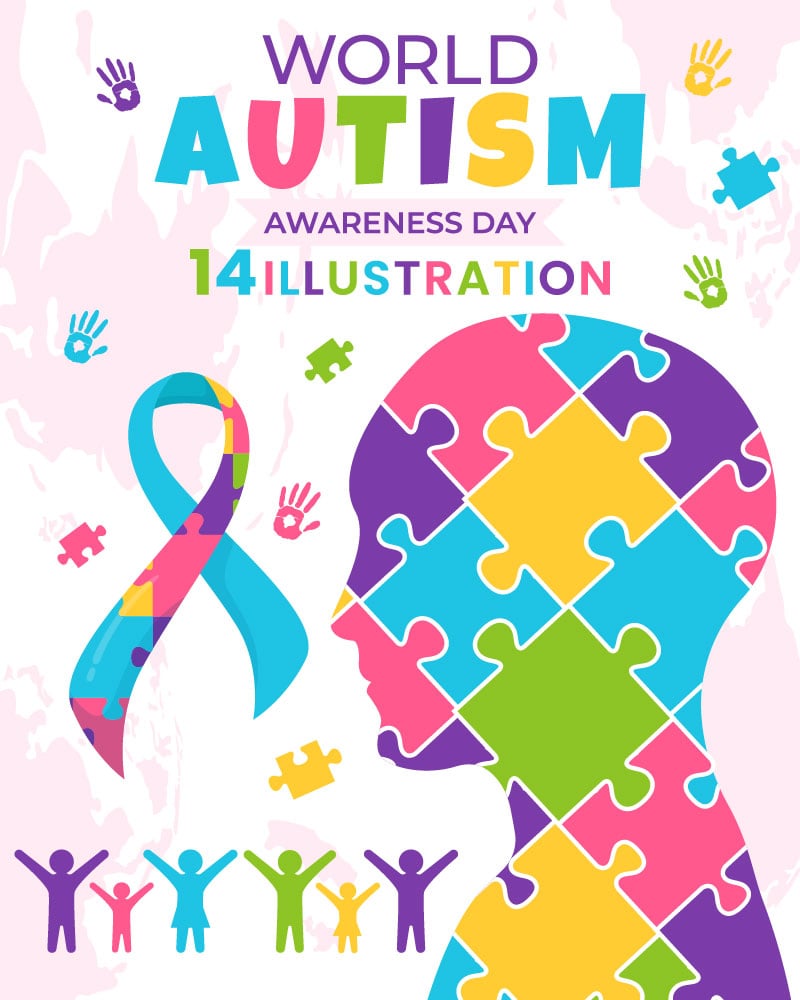 Kit Graphique #384119 Autism Day Divers Modles Web - Logo template Preview