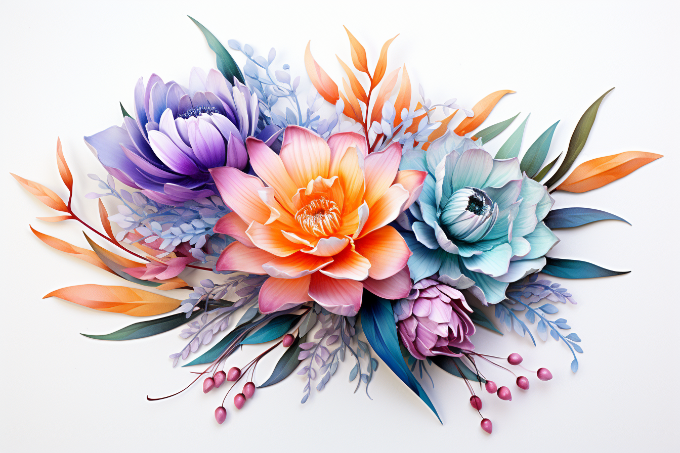 Kit Graphique #384130 Watercolour Bouquets Divers Modles Web - Logo template Preview