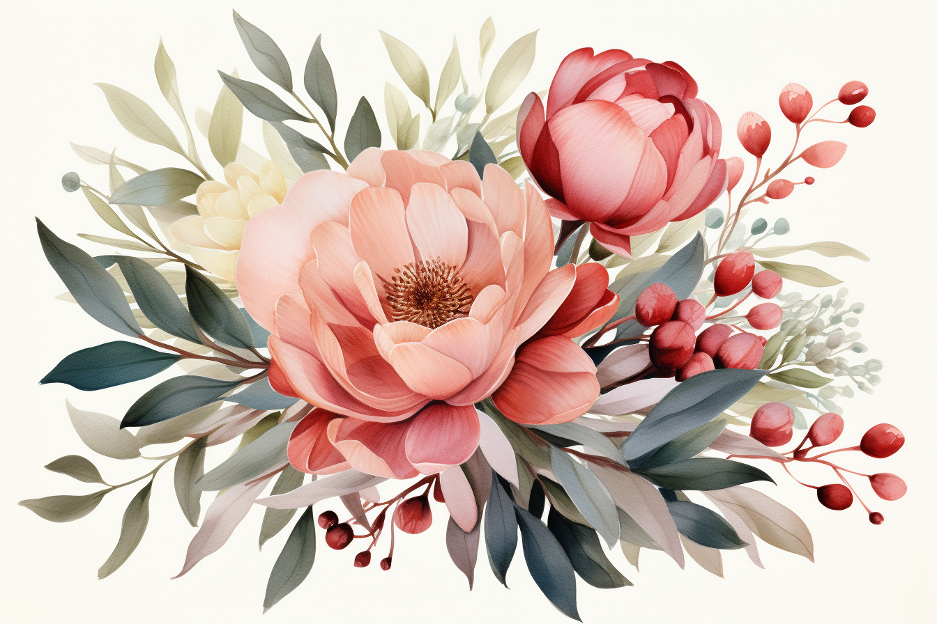 Kit Graphique #384139 Watercolour Bouquets Divers Modles Web - Logo template Preview