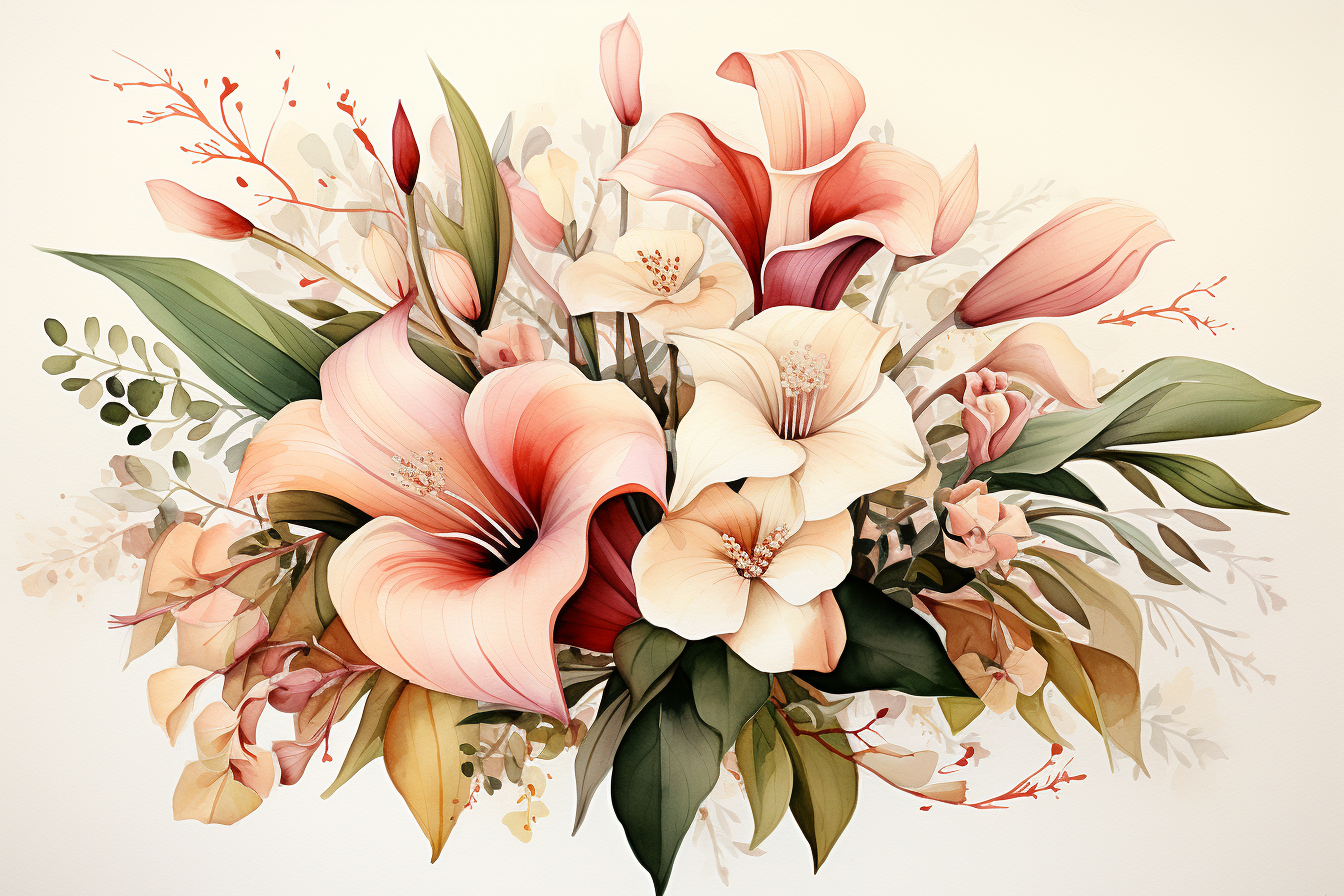 Kit Graphique #384180 Watercolour Bouquets Divers Modles Web - Logo template Preview