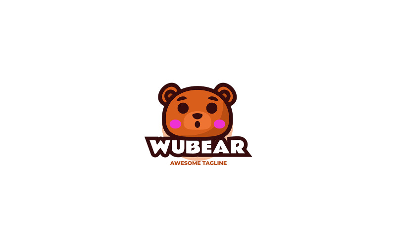 Bear Mascot Cartoon Logo 3 Logo Template
