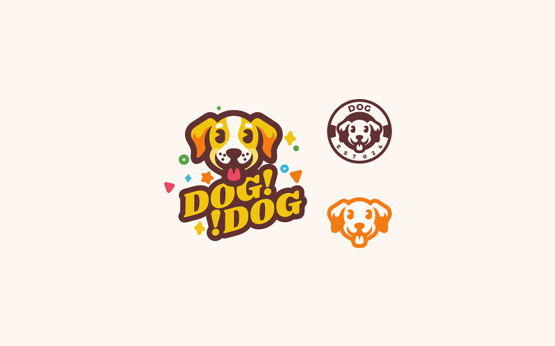 Dog Mascot Cartoon Logo Style 1 Logo Template