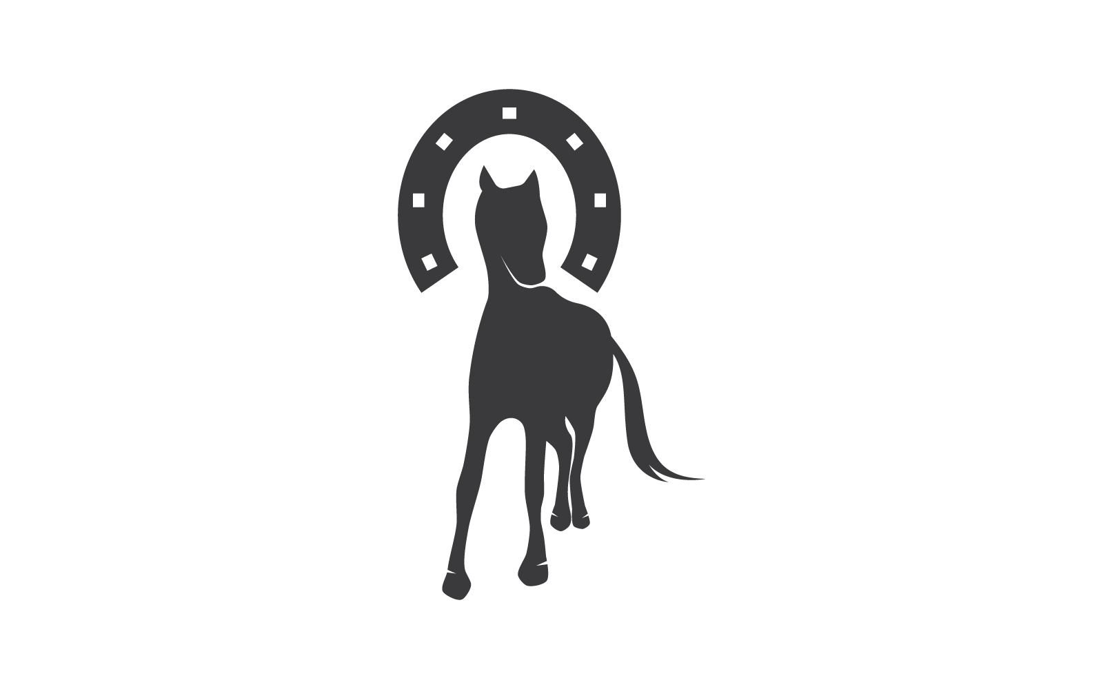 Hoefijzer logo pictogram vector ontwerpsjabloon