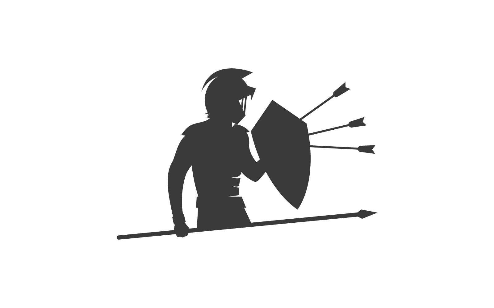 Horse knight hero logo icon vector template