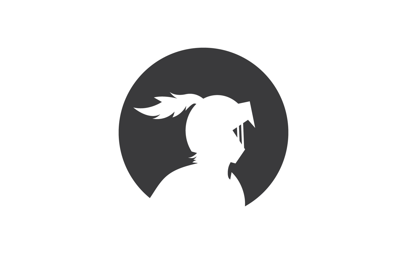 Horse knight hero logo illustration vector template