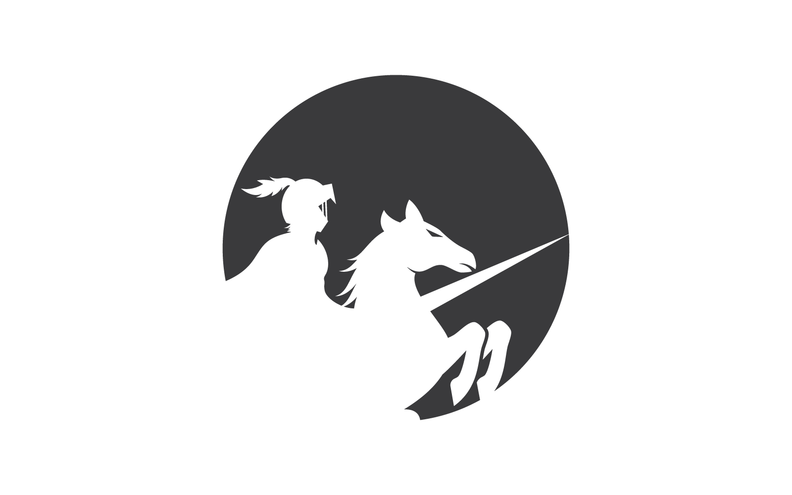 Horse knight hero logo illustration vector