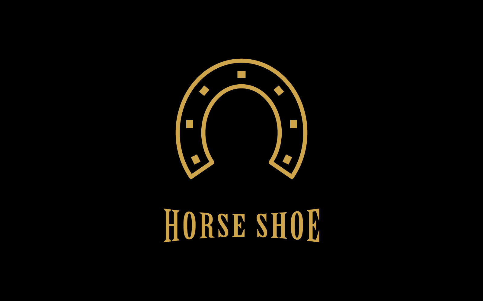 Horseshoe logo icon vector flat design Logo Template