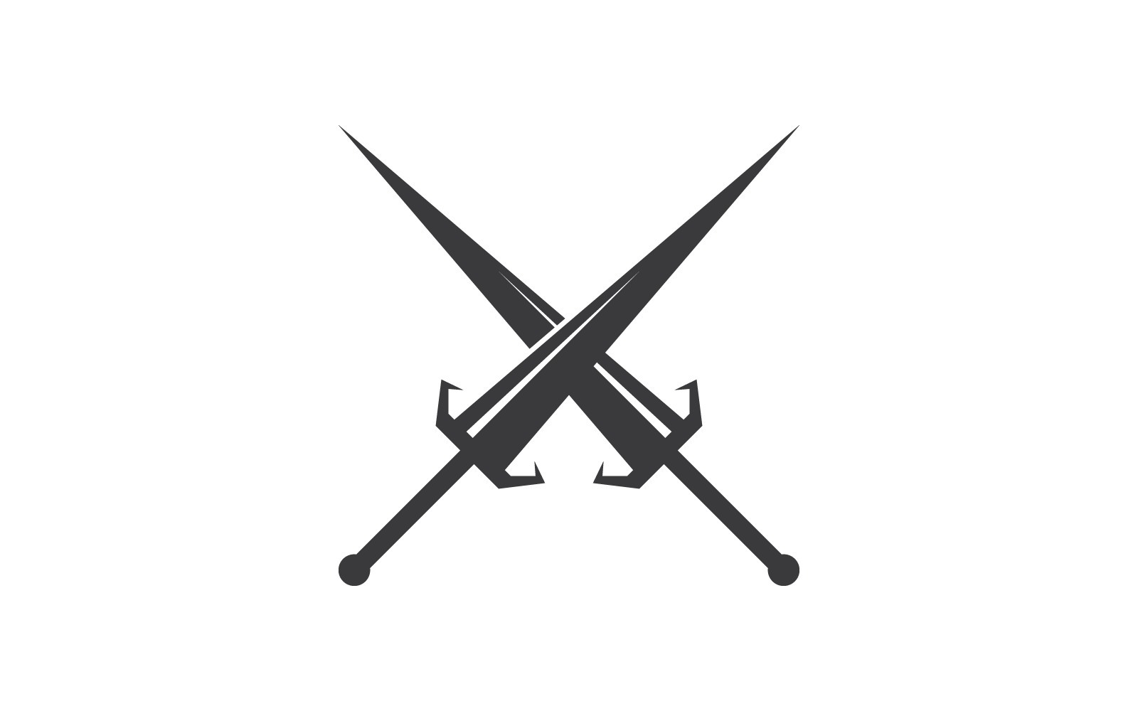 Illustration du modèle vectoriel du logo épée