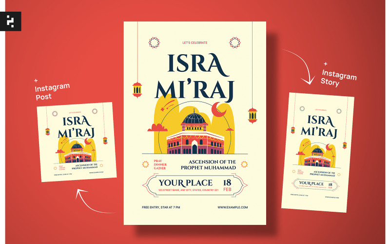 Isra Miraj Flyer Creative Clean Corporate Identity
