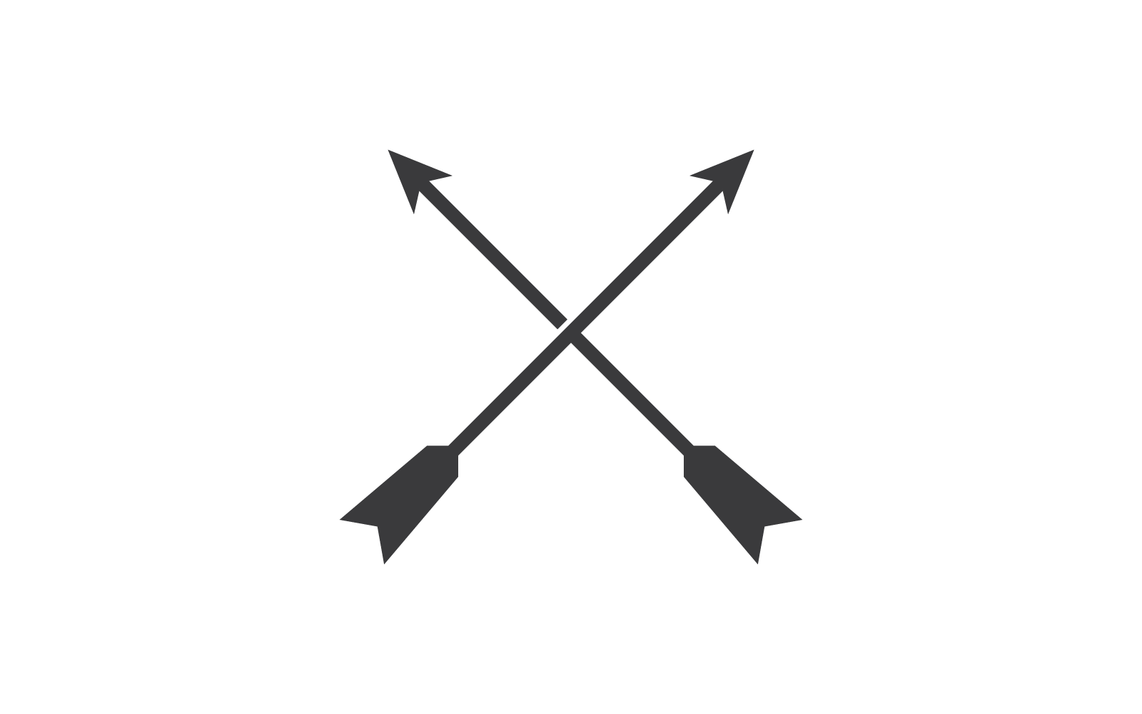 Modèle de conception d'illustration vectorielle de logo de tir à l'arc