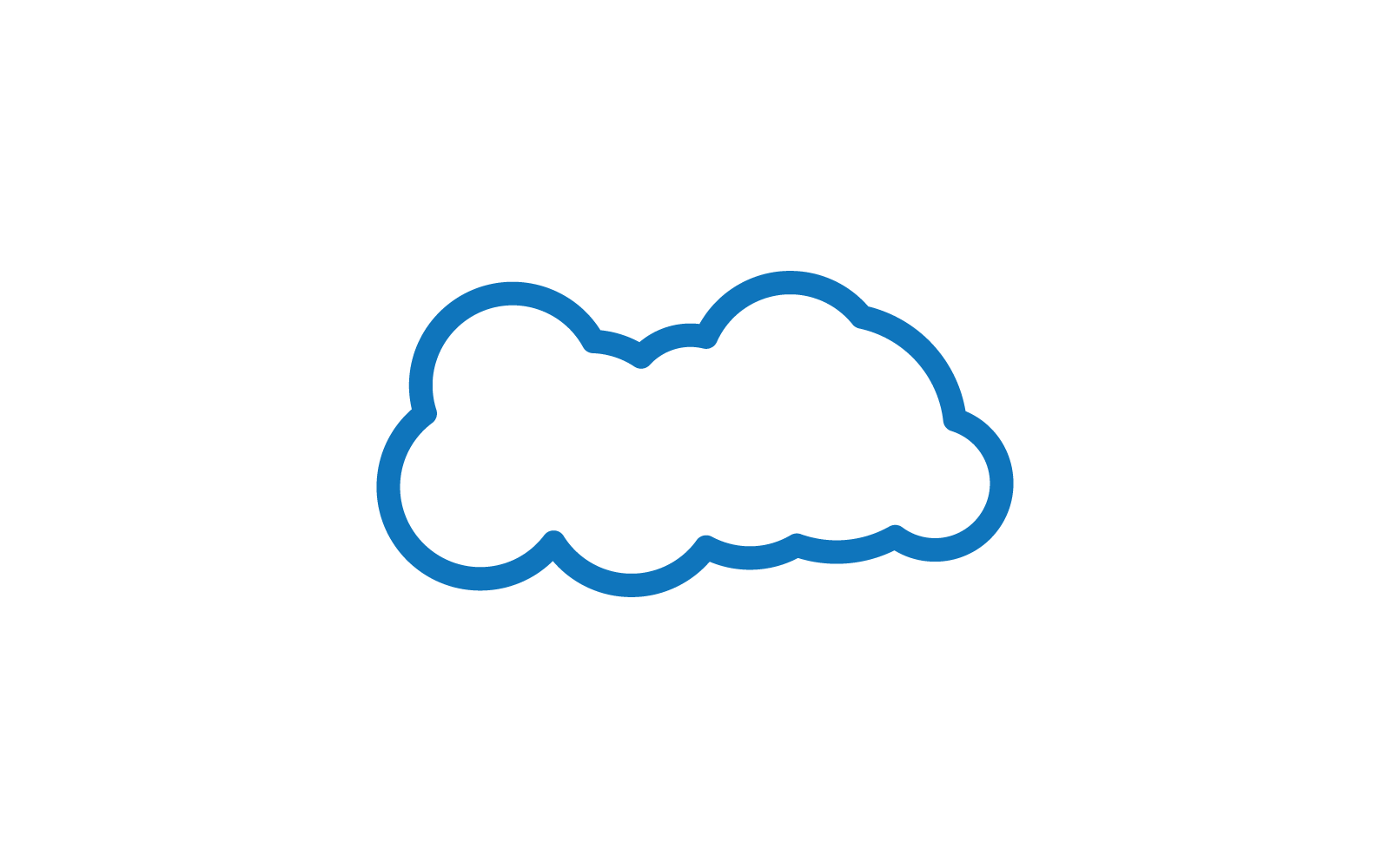 Modello vettoriale per l'illustrazione del logo della nuvola
