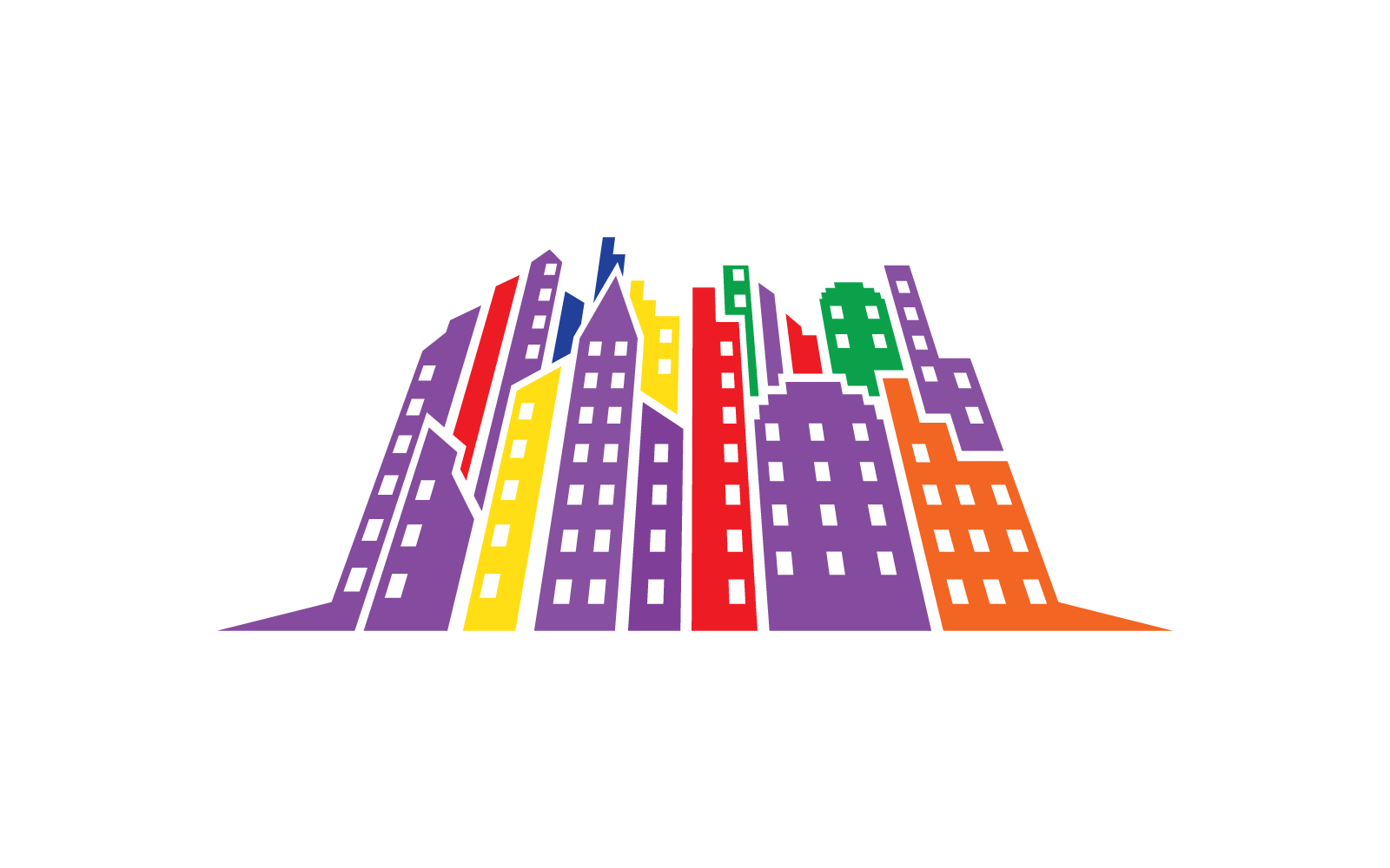 Modern City skyline icon vector illustration template