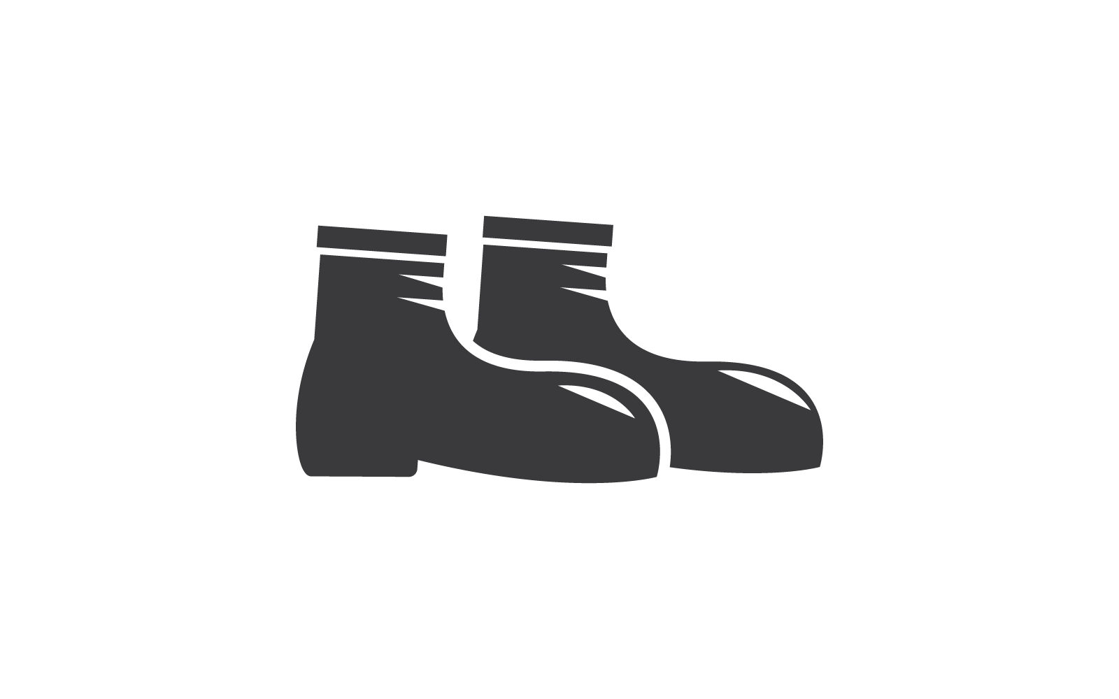 Safety shoe icon vector flat design Logo Template