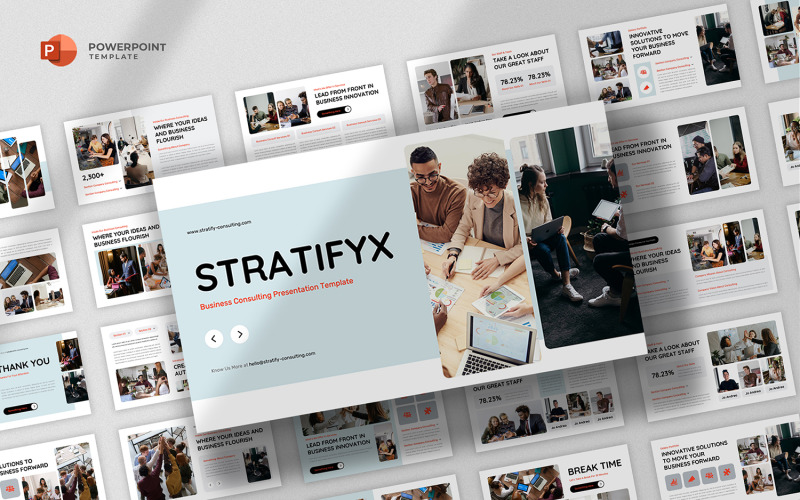 Stratifyx - Business Consulting Powerpoint Template PowerPoint Template