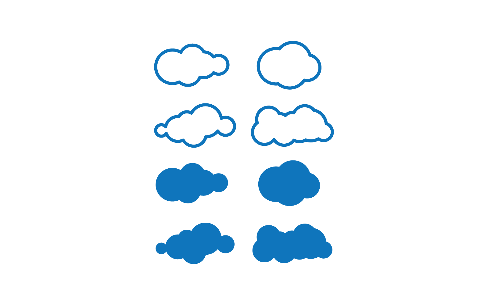 Wolk illustratie embleemontwerp pictogram vector