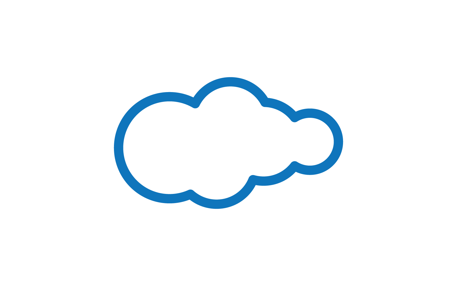 Wolk logo illustratie vector plat ontwerp