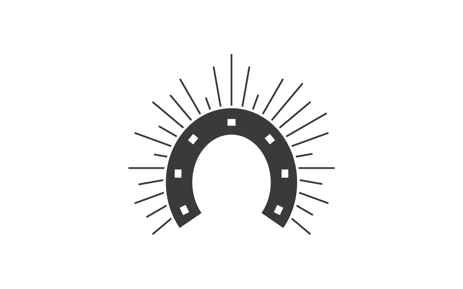 Hoefijzer logo illustratie vector sjabloon
