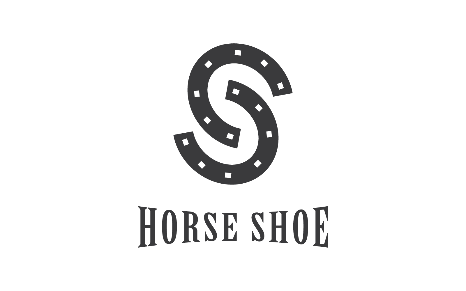 Horseshoe logo icon vector illustration template