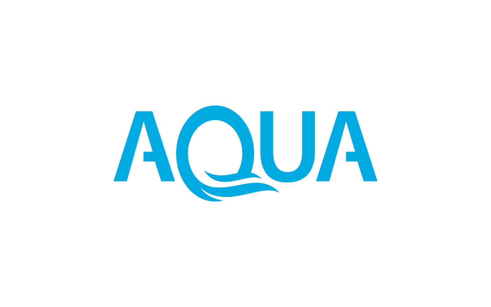 Initial Q letter water wave logo vector template