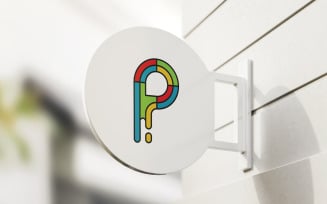 P Letter Paint Logo Template Design