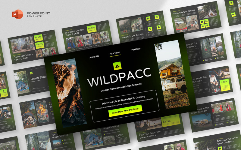 Wildpacc - Outdoor Adventure Powerpoint Template PowerPoint Template