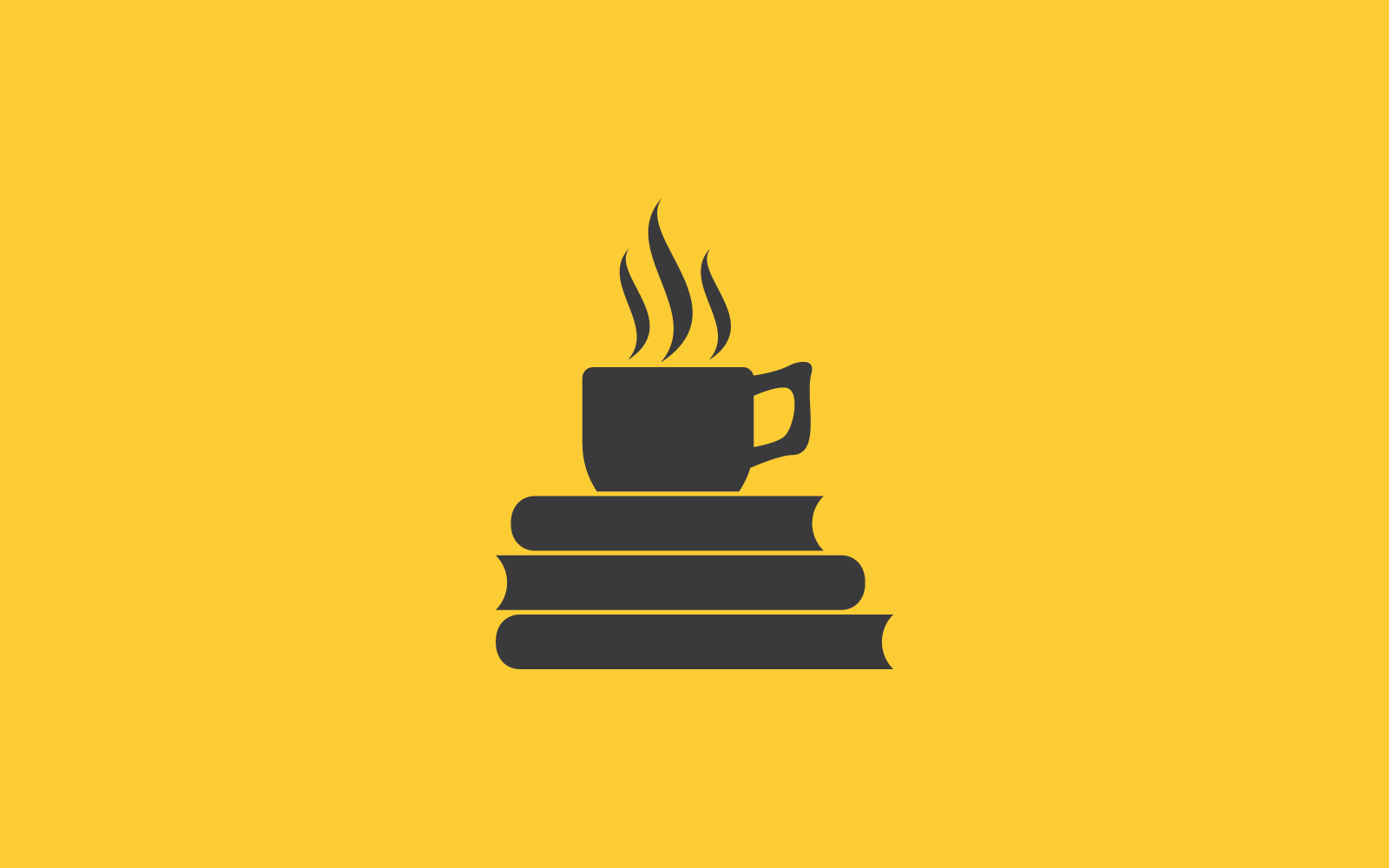 Coffee and book logo vector design template