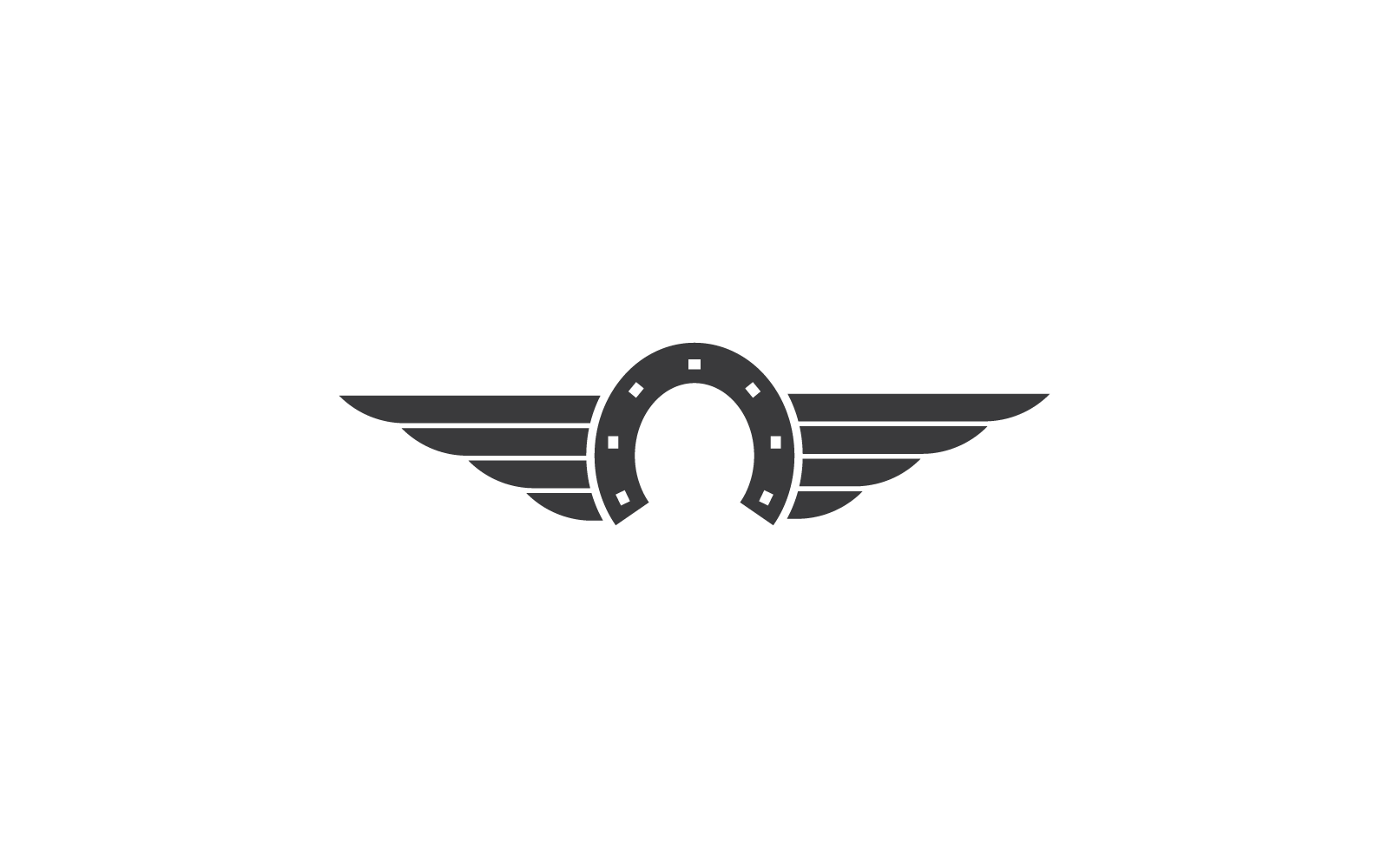 Horseshoe logo icon vector illustation flat design