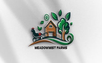 Meadowmist Farm Logo Template