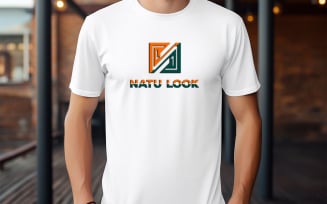 Mens White t-shirt mockup | t-shirt logo mockup