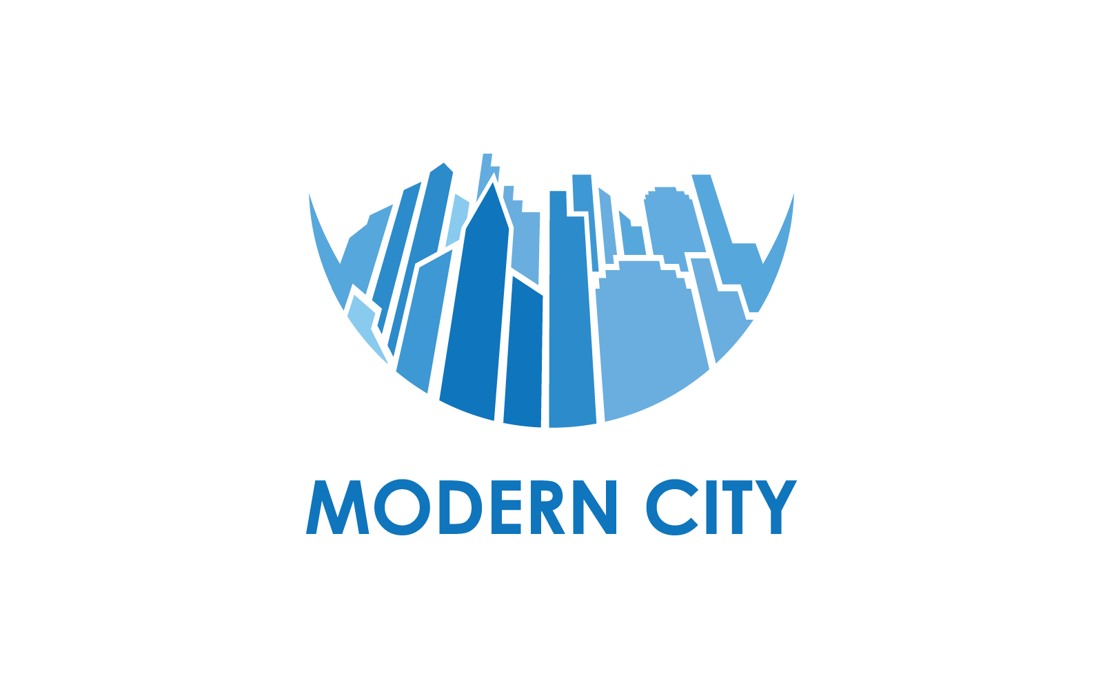 Modern City skyline illustration logo template