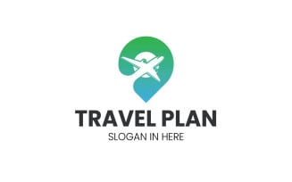 Travel Plane logo Templete