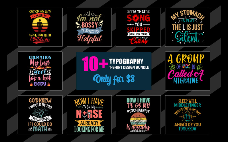 Trendy Mixed Typographic T-Shirt Design T-shirt
