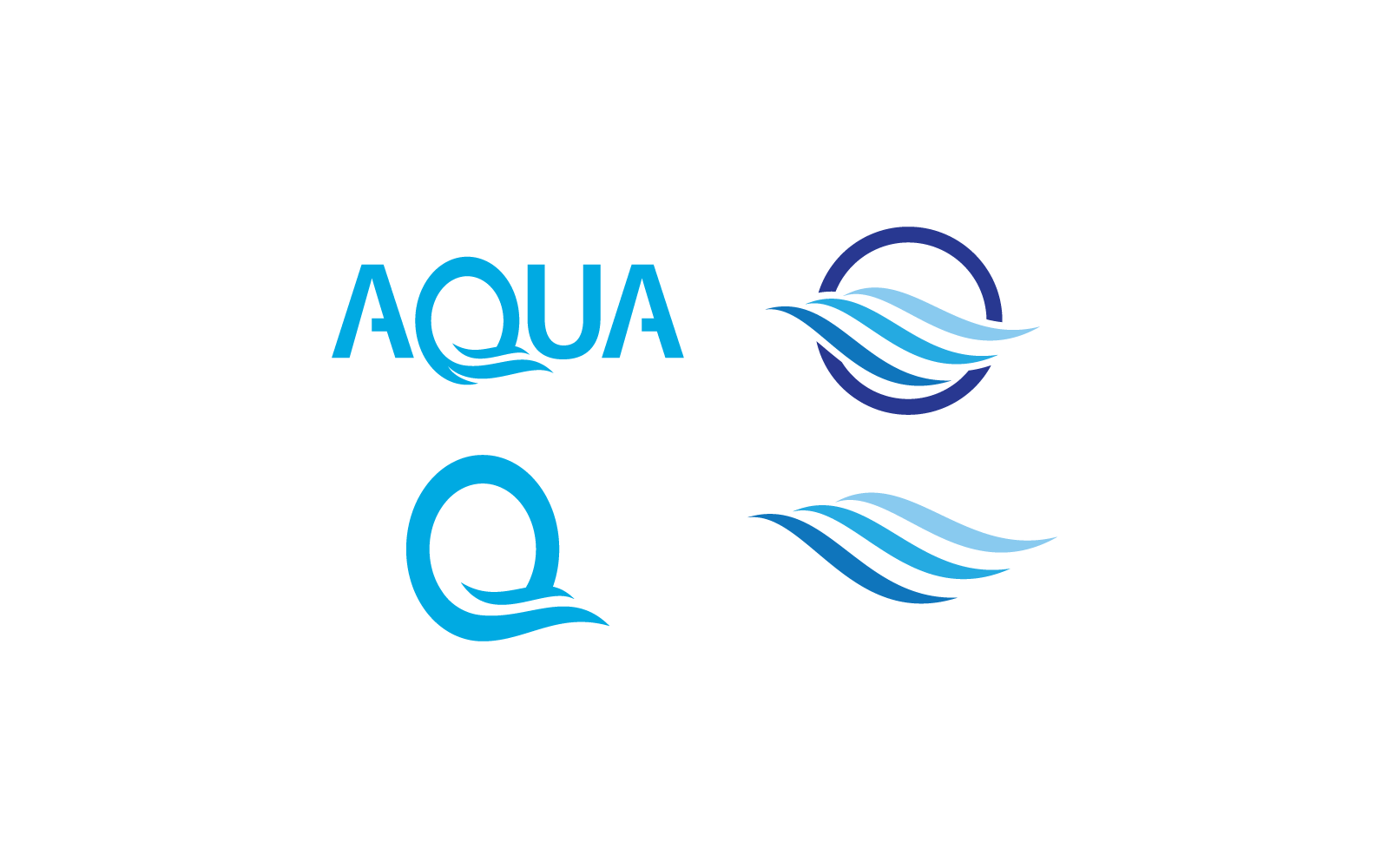 Water Wave illustration logo vector template design