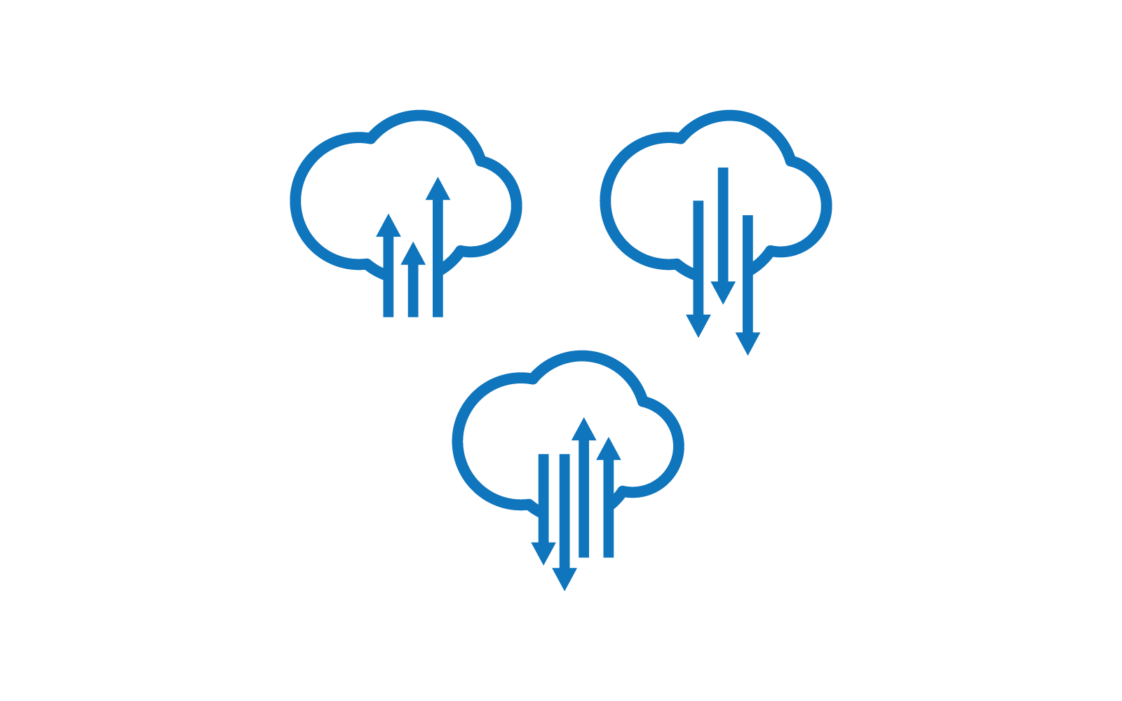 Wolk logo vector illustratie ontwerp