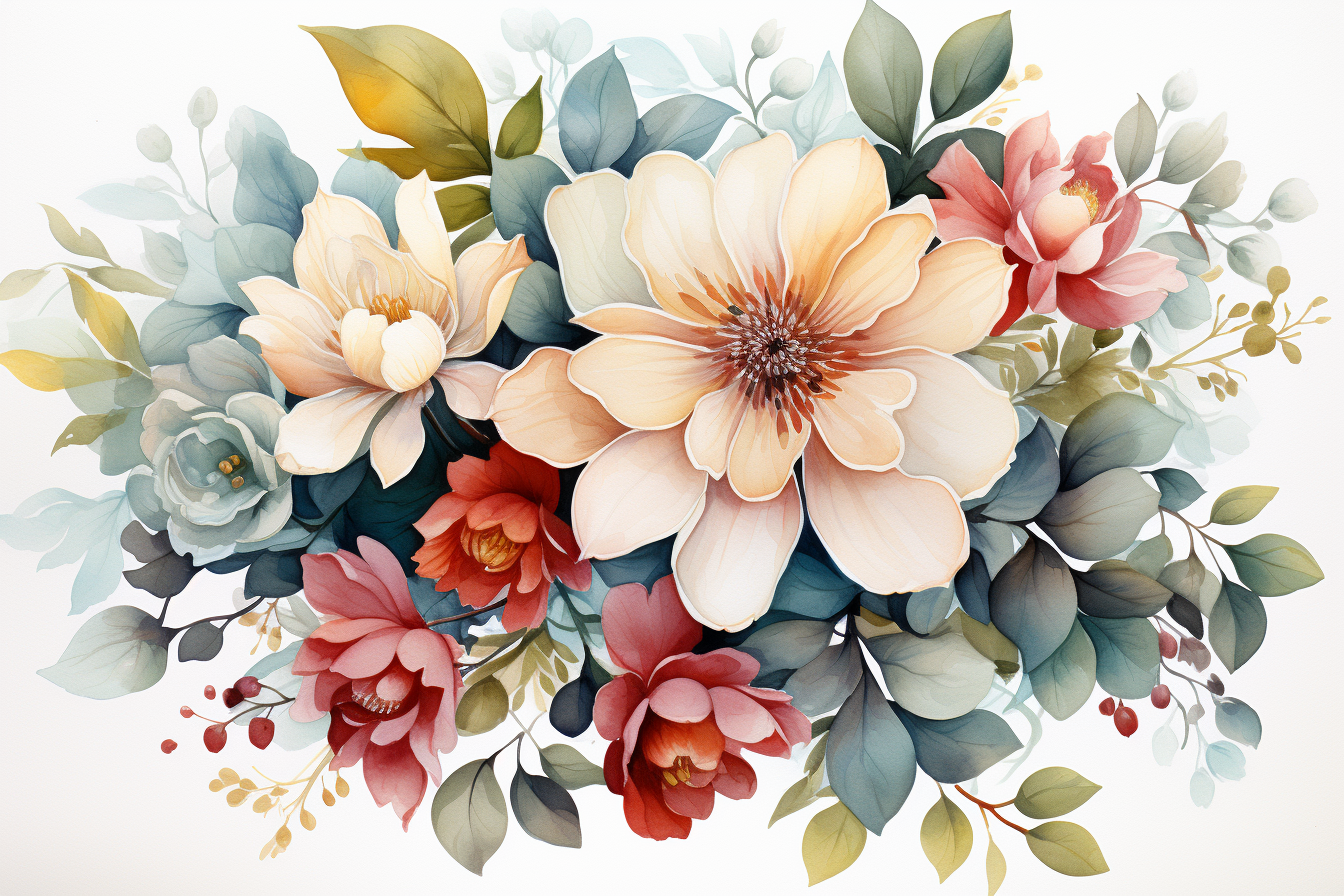 Kit Graphique #384488 Watercolour Bouquets Divers Modles Web - Logo template Preview
