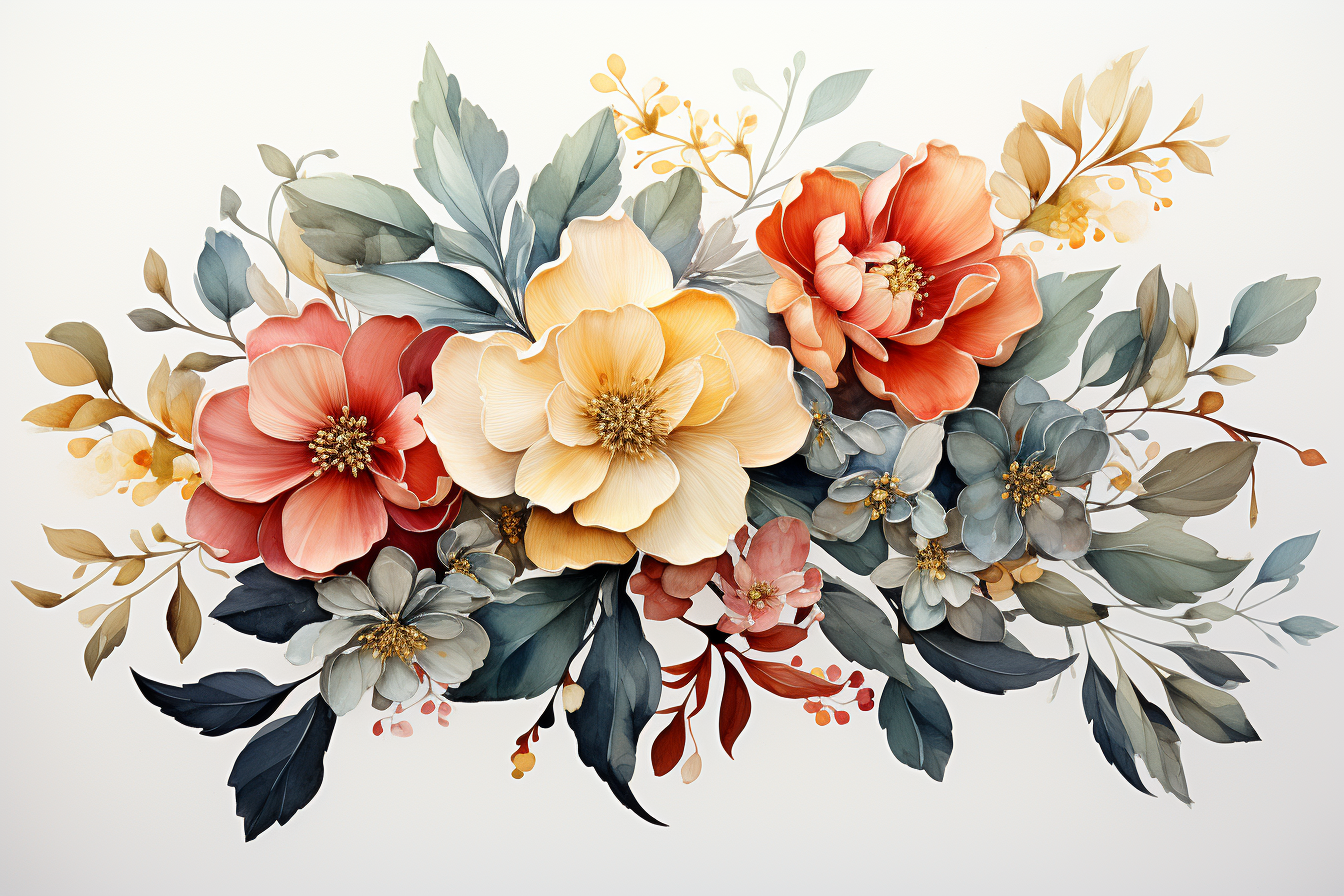 Kit Graphique #384495 Watercolour Bouquets Divers Modles Web - Logo template Preview