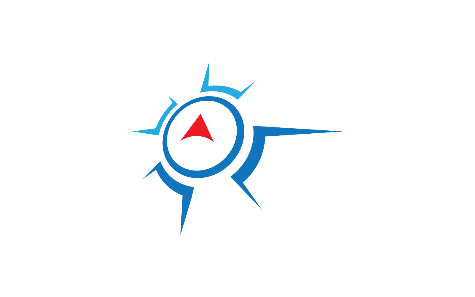 Brújula Logo plantilla vector icono ilustración diseño plano