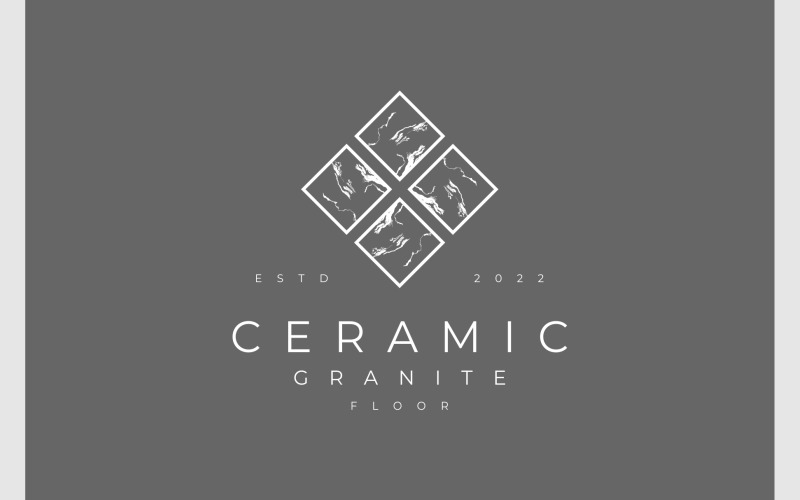 Ceramic Granite Texture Stone Logo Logo Template