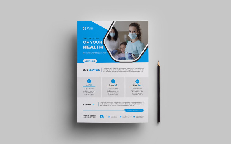 Healthcare and medical flyer design Corporate Identity