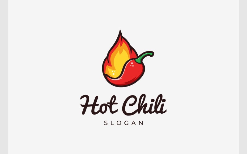Hot Chili Pepper Spicy Habanero Logo Logo Template