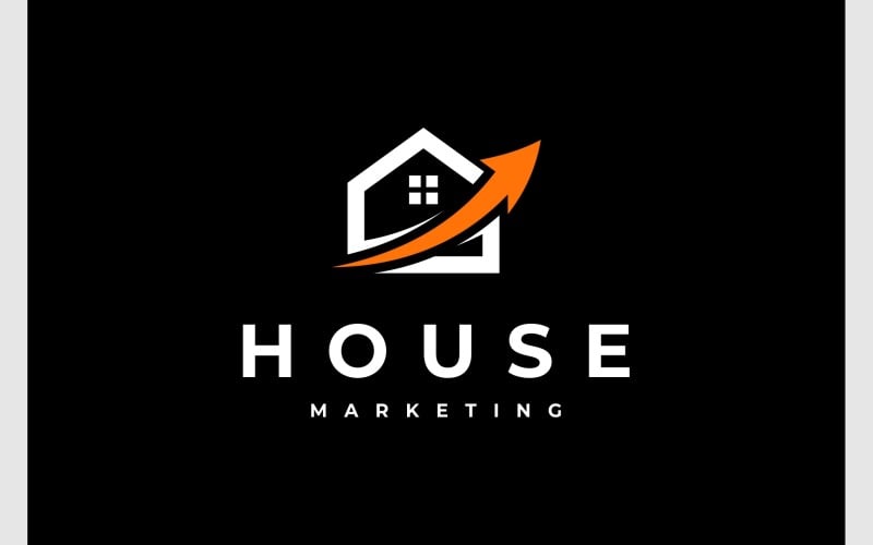 House Arrow Success Home Profit Logo Logo Template