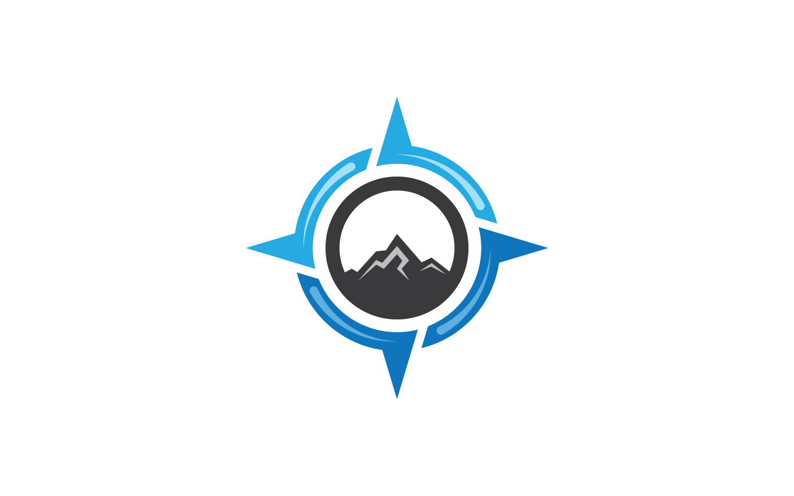 Kompass-Logo-Vorlage, Vektorsymbol, flaches Design