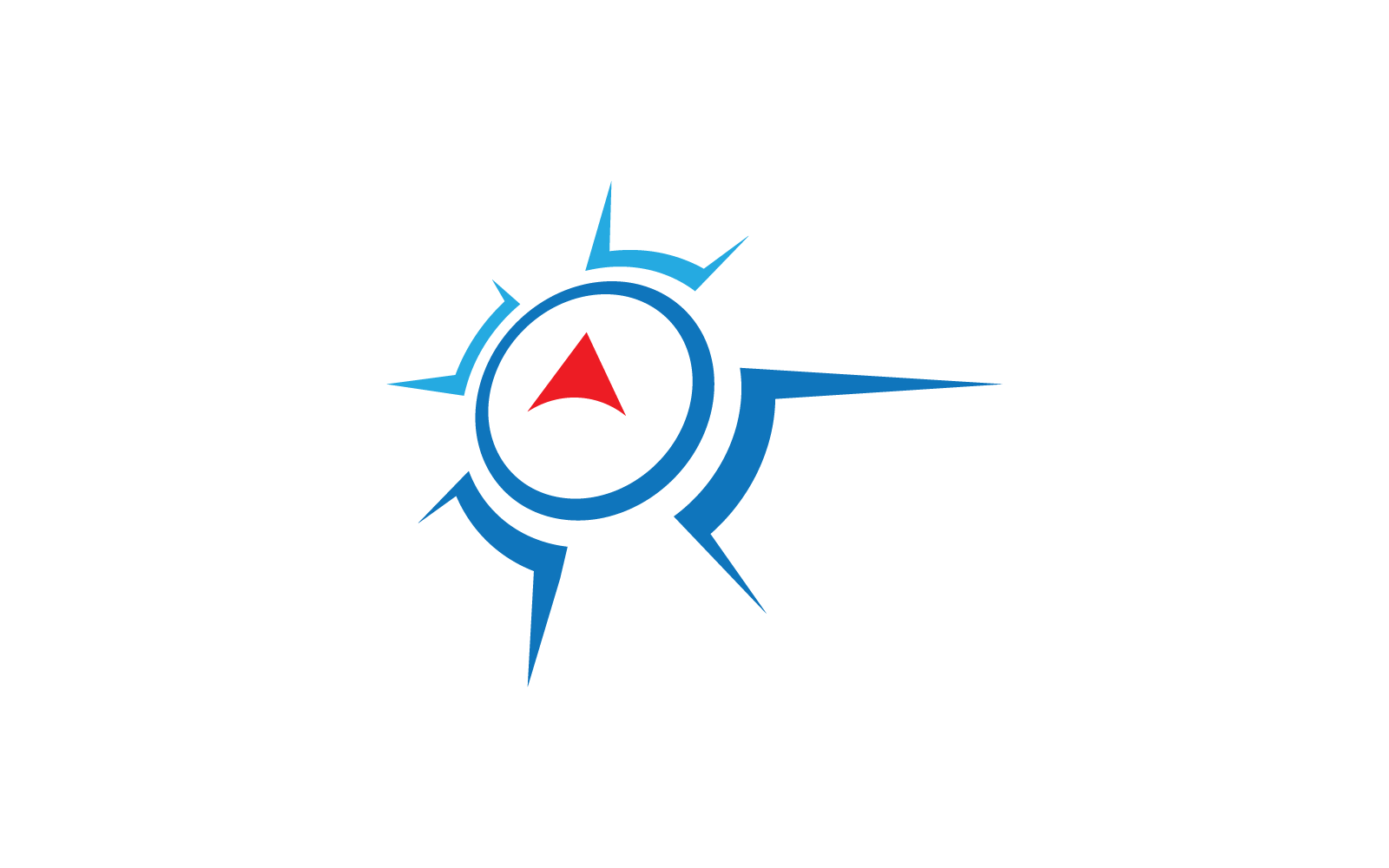 Kompass-Logo-Vorlage, Vektorsymbol, Illustration, flaches Design