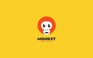Monkey Flat Modern Logo Design