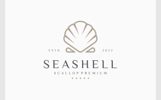 Scallop Shell Oyster Seafood Logo