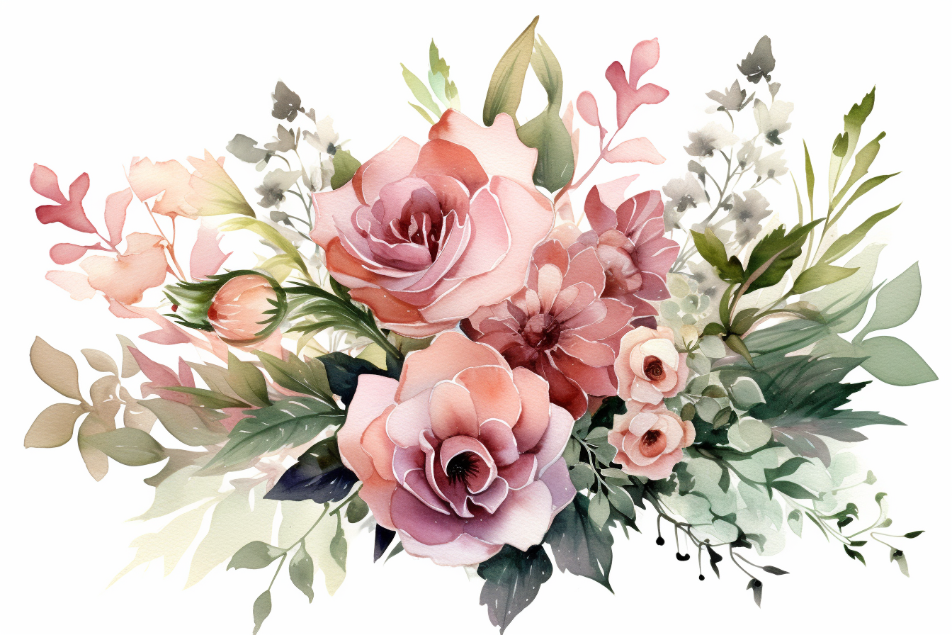 Kit Graphique #384502 Watercolour Bouquets Divers Modles Web - Logo template Preview