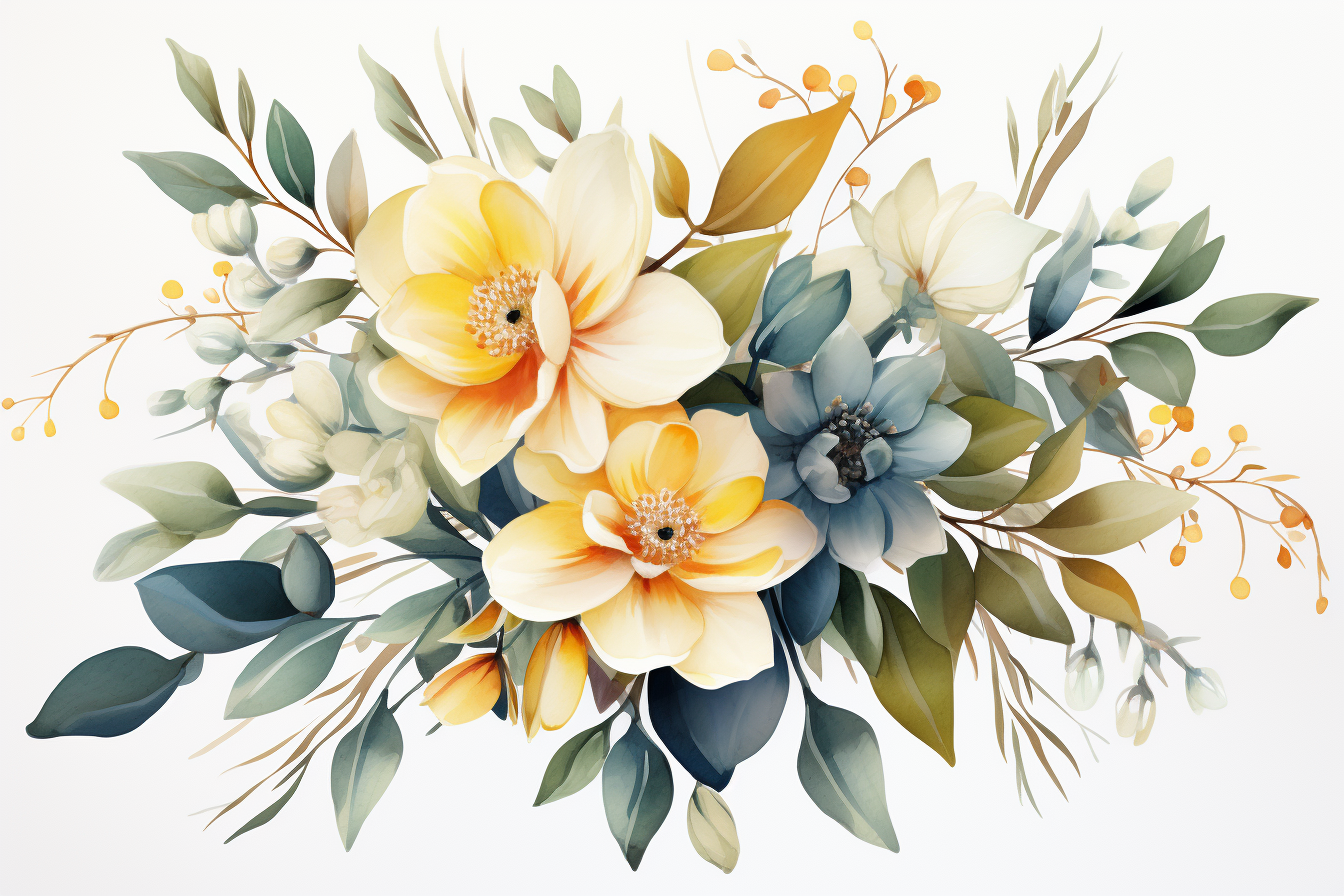 Kit Graphique #384510 Watercolour Bouquets Divers Modles Web - Logo template Preview