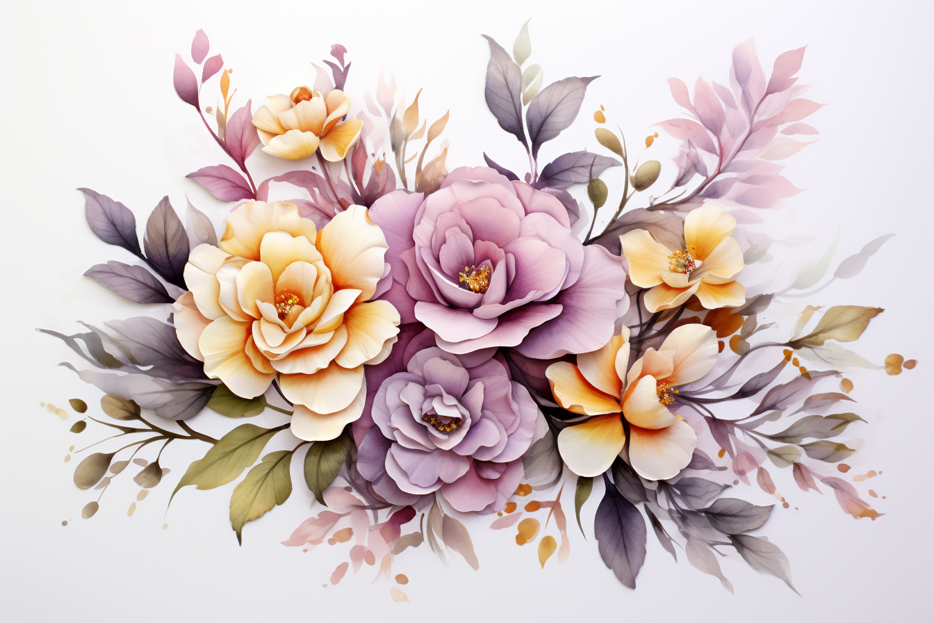 Kit Graphique #384517 Watercolour Bouquets Divers Modles Web - Logo template Preview