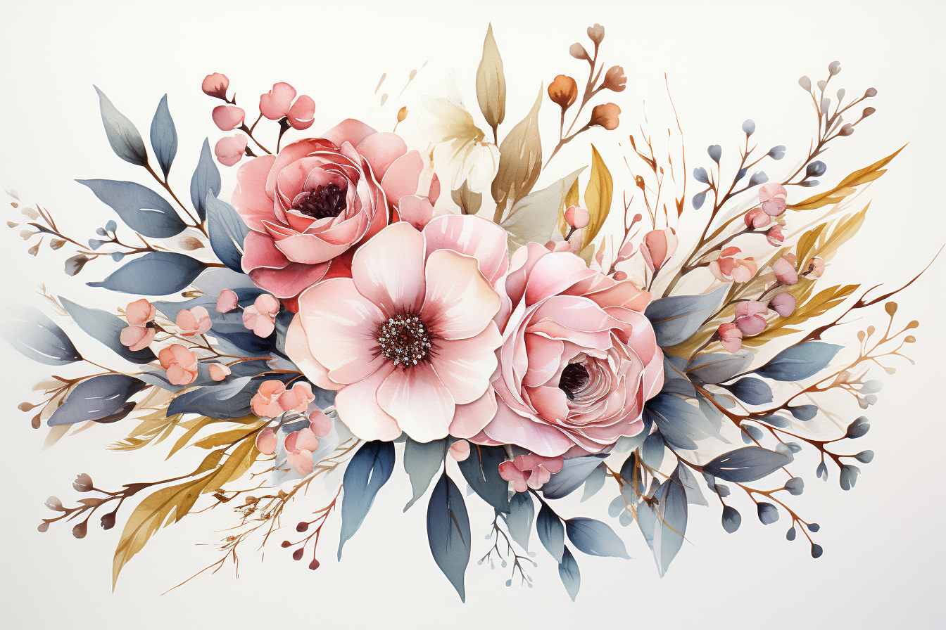 Kit Graphique #384518 Watercolour Bouquets Divers Modles Web - Logo template Preview