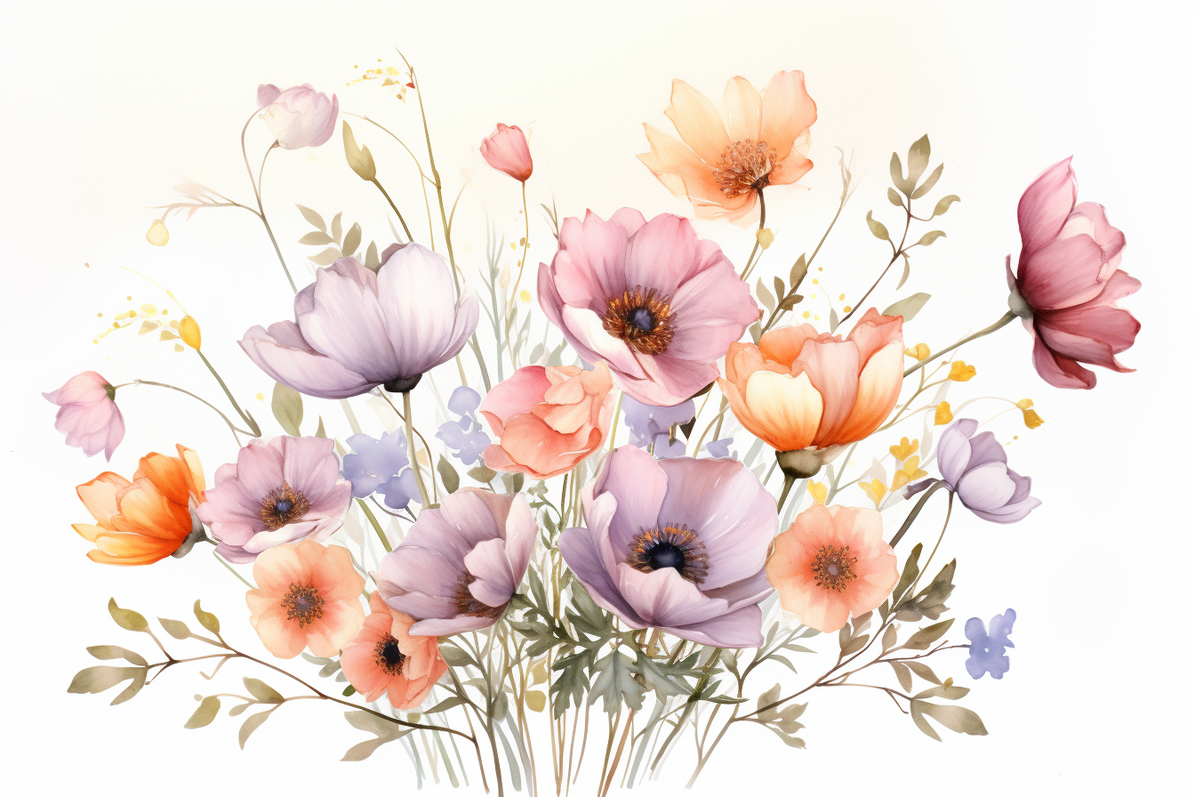 Kit Graphique #384519 Watercolour Bouquets Divers Modles Web - Logo template Preview